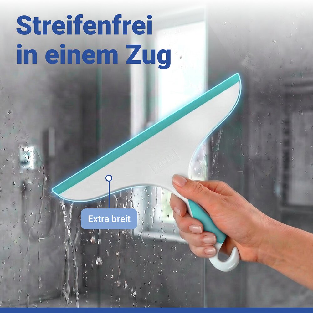 Badkamermop XXL Loano Wit-lichtblauw