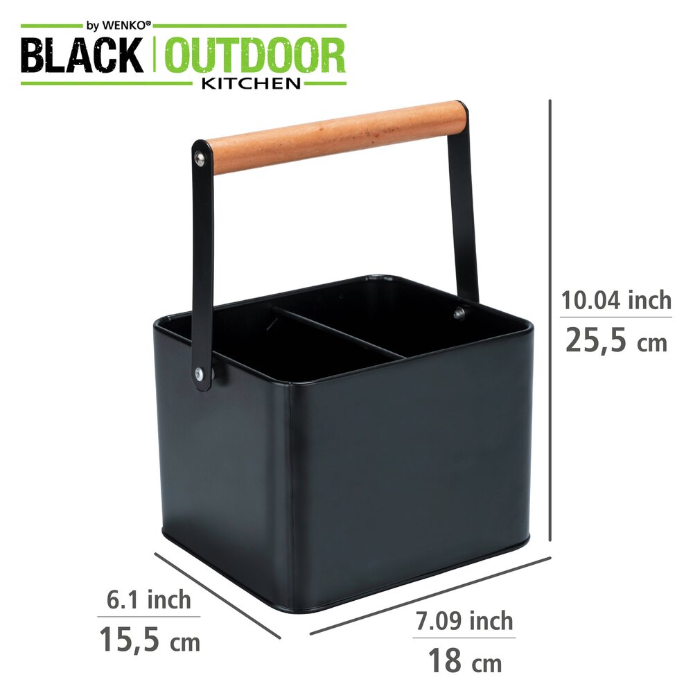 Utensilienkorb Mod. Baco Schwarz  robuster Tragekorb