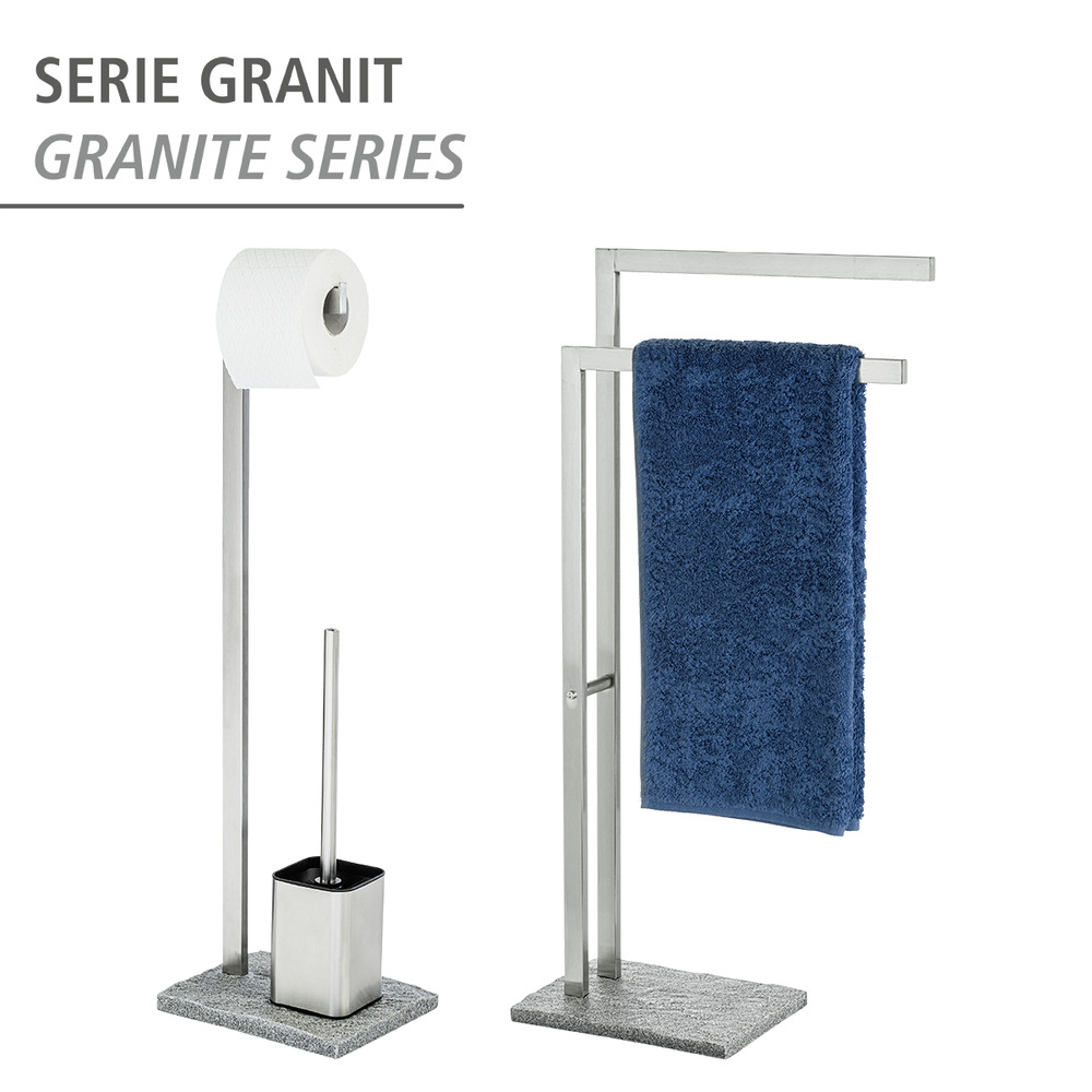 Stand WC-Garnitur Mod. Granit  Edelstahl rostfrei