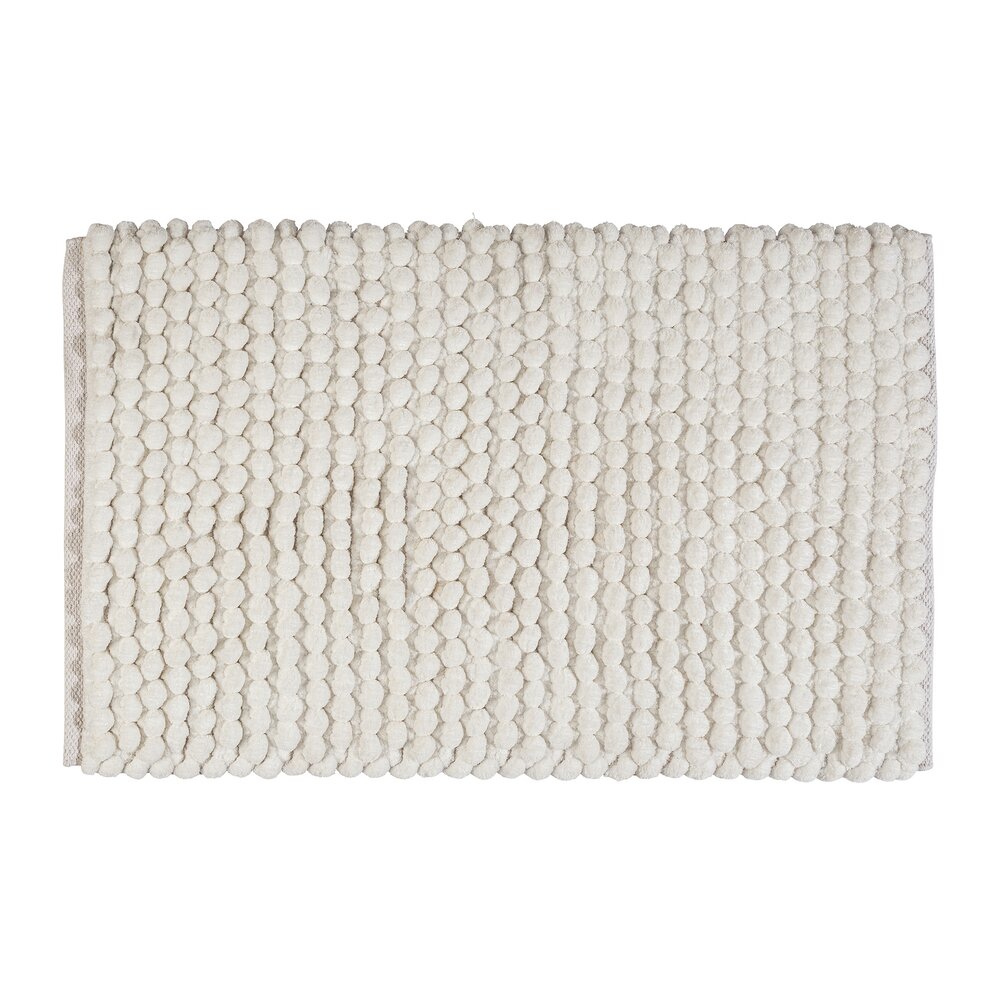 Tapis de bain Mod. Solivo blanc, 50 x 80 cm  antidérapant et lavable à 30 °C