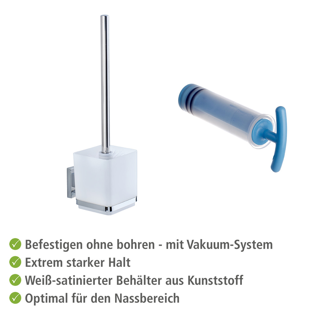 Vacuum-Loc® Edelstahl WC-Garnitur Mod. Quadro  Befestigen ohne bohren