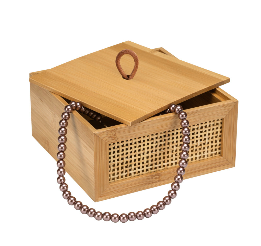 Badbox Allegre M mit Deckel  aus Bambus und Rattan