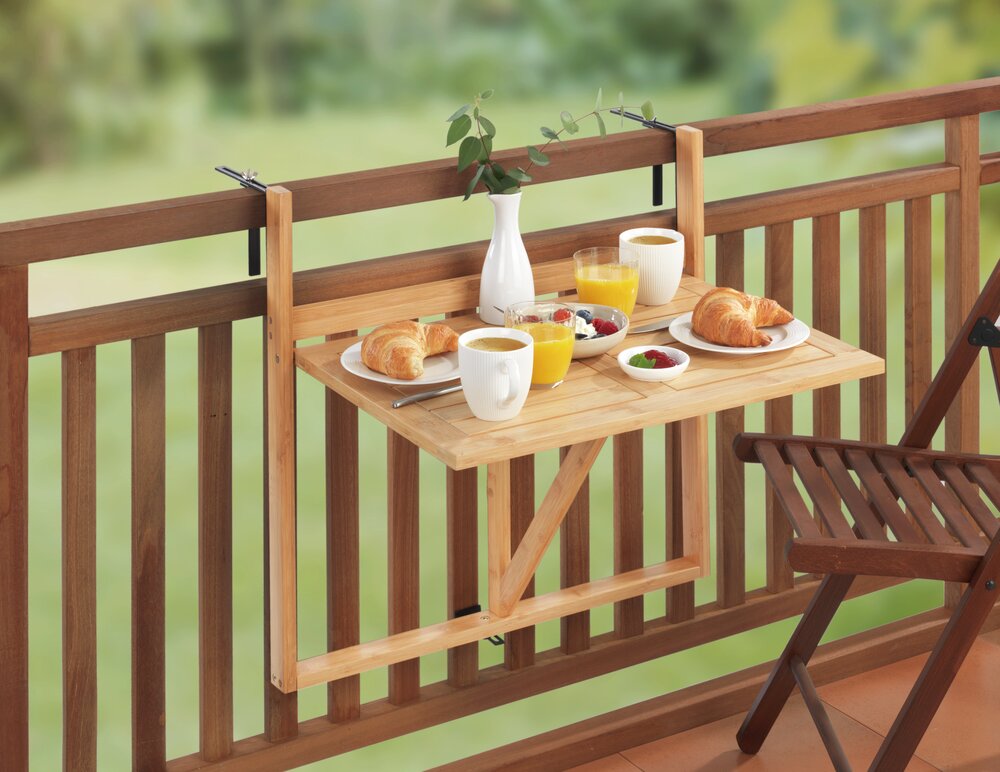 Bambus Balkon-Klapptisch Waikiki – Platzsparend & praktisch