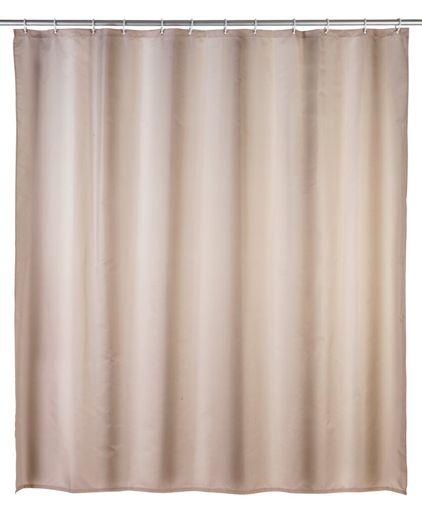 Anti-Schimmel Duschvorhang Uni Beige, 180 x 200 cm  Textil (Polyester), waschbar