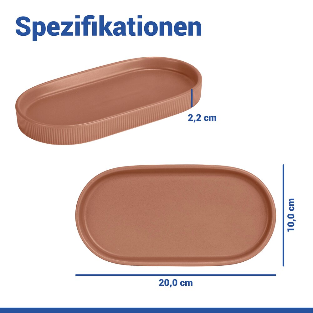 Vide-poche Mod. Fablo Marron  en céramique de haute qualité, polyvalent