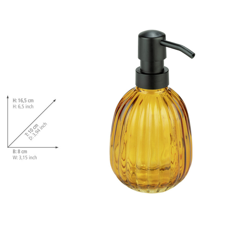 Distributeur de savon Pompei Ambre  en verre