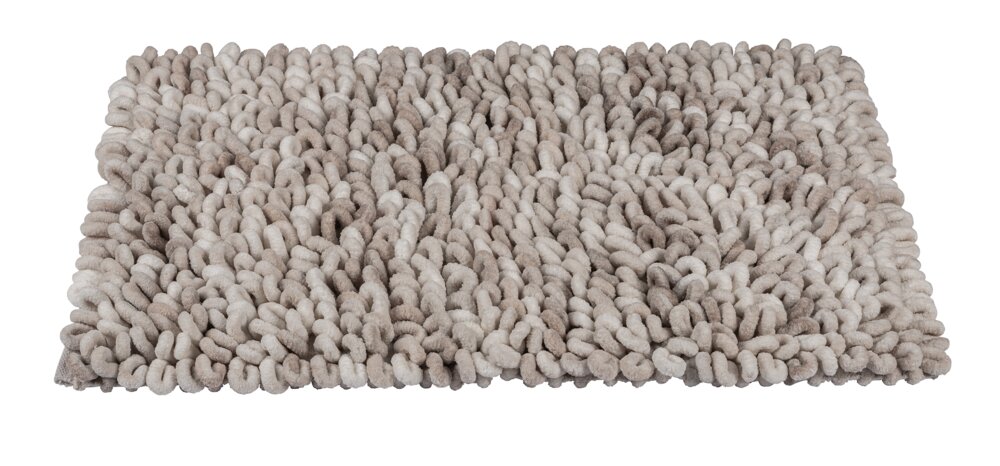 Badmat Mod. Lerici, wit-grijs, polyester-katoen, 60x90 cm