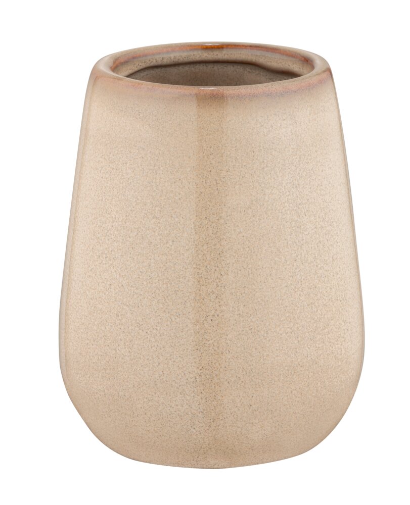 Zahnputzbecher Mod. Sirmione, beige, Keramik, 8x10.5 cm  ideal für stilvolle Badezimmer