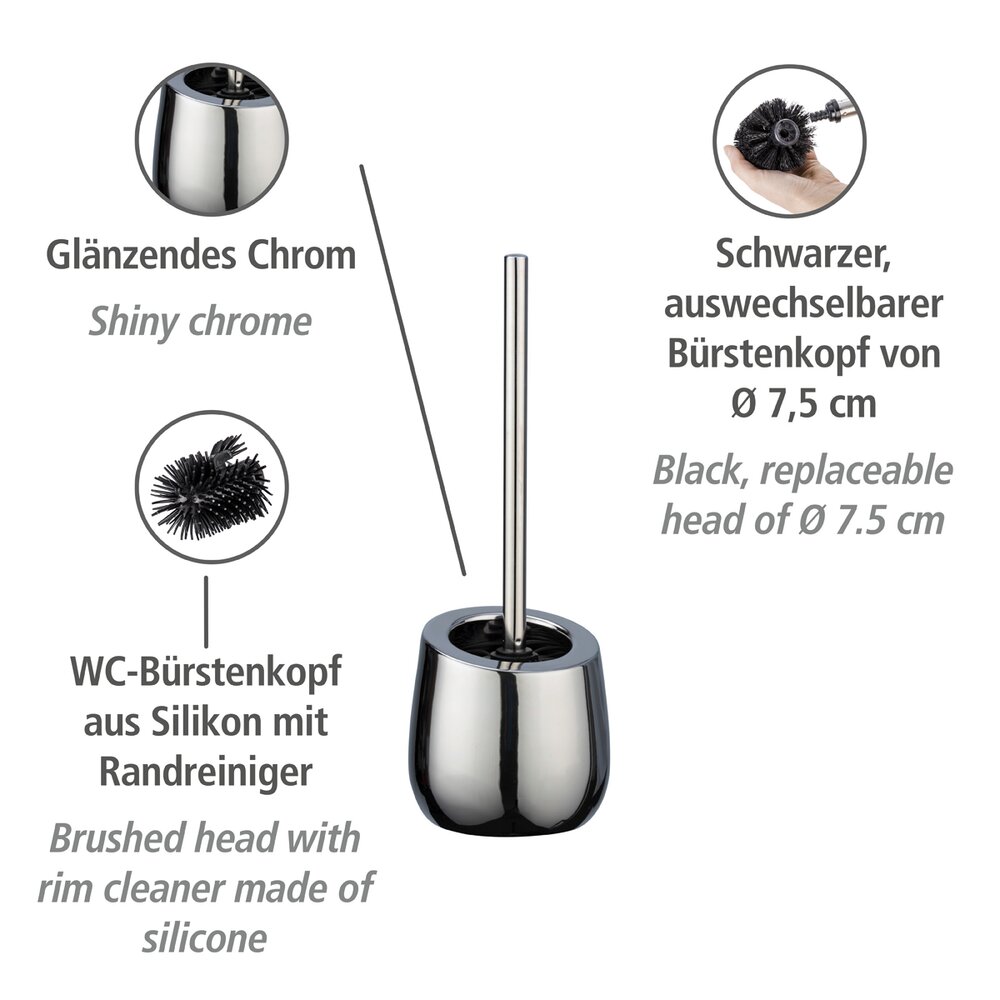 WC-Garnitur Mod. Badi Chrom  hochwertige Keramik