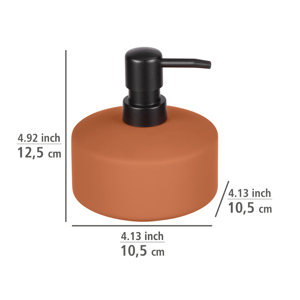 Seifenspender Mod. Avellino Terracotta  Seifendosierer aus Keramik