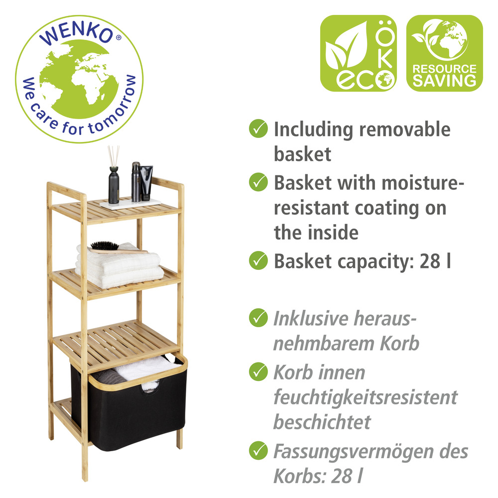 Regal mit 3 Etagen Mod. Ecori  FSC®-zertifizierter Bambus, recyceltes Polyester