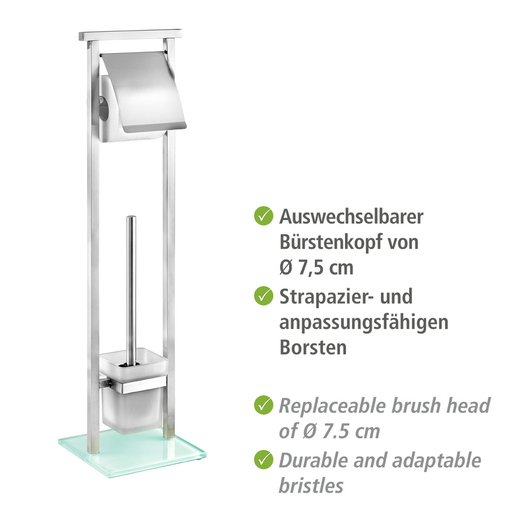 Stand WC-Garnitur Mod. Debar  Edelstahl rostfrei