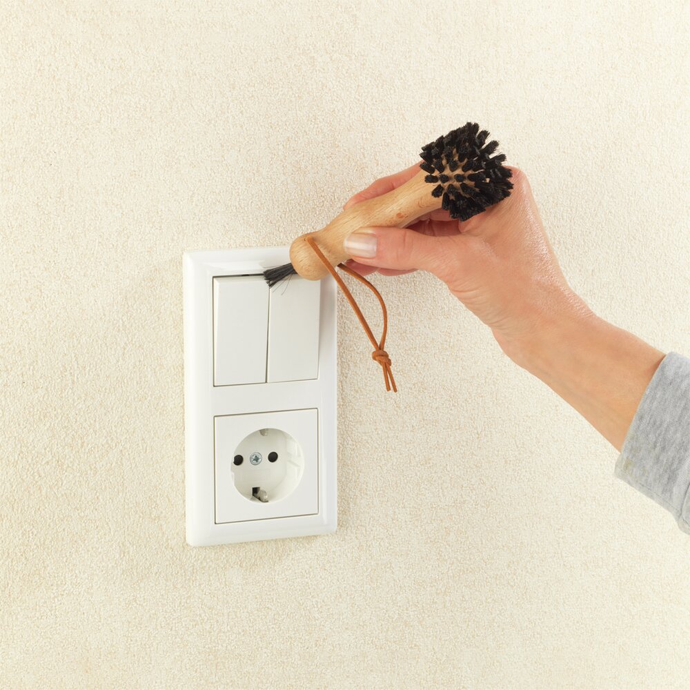 Steckdosenbürste Rosshaar  gefahrenlos Steckdosen reinigen