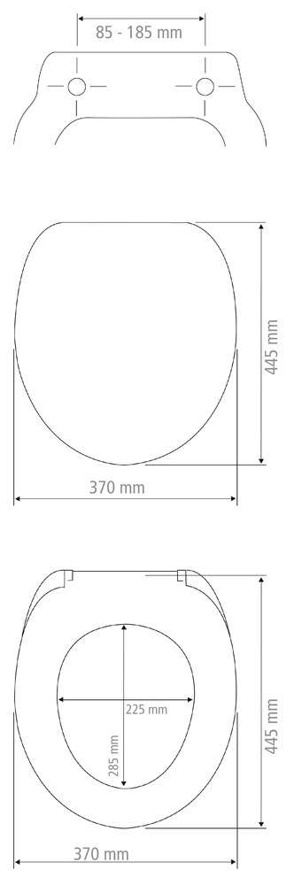 WC-Sitz Mod. Gubbio weiß Easy Close Duroplast  aus antibakteriellem Duroplast