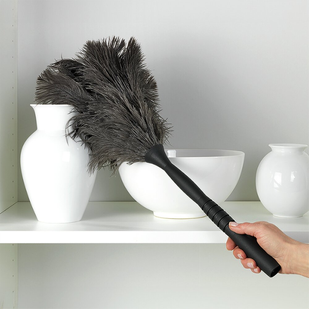 Straußenfeder Staubwedel inkl. Stiel  knickbar