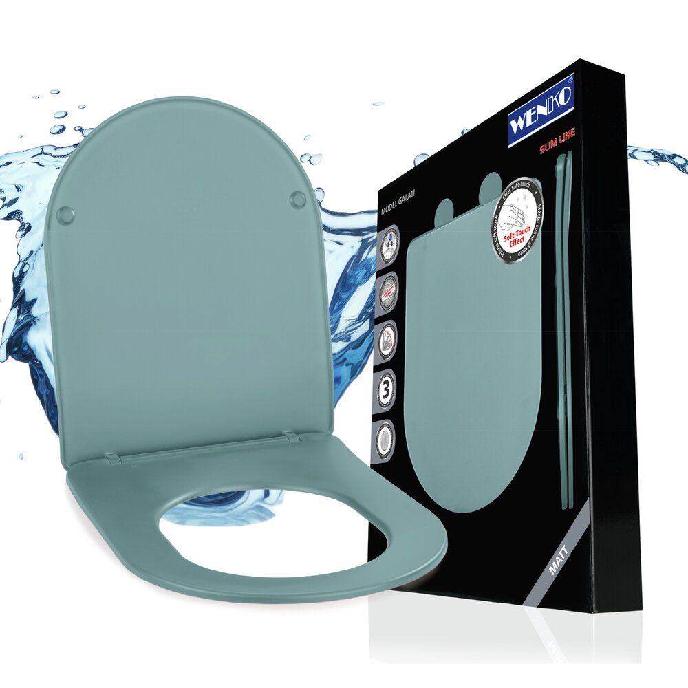 Toiletbril Mod. Galati Blauwgrijs mat