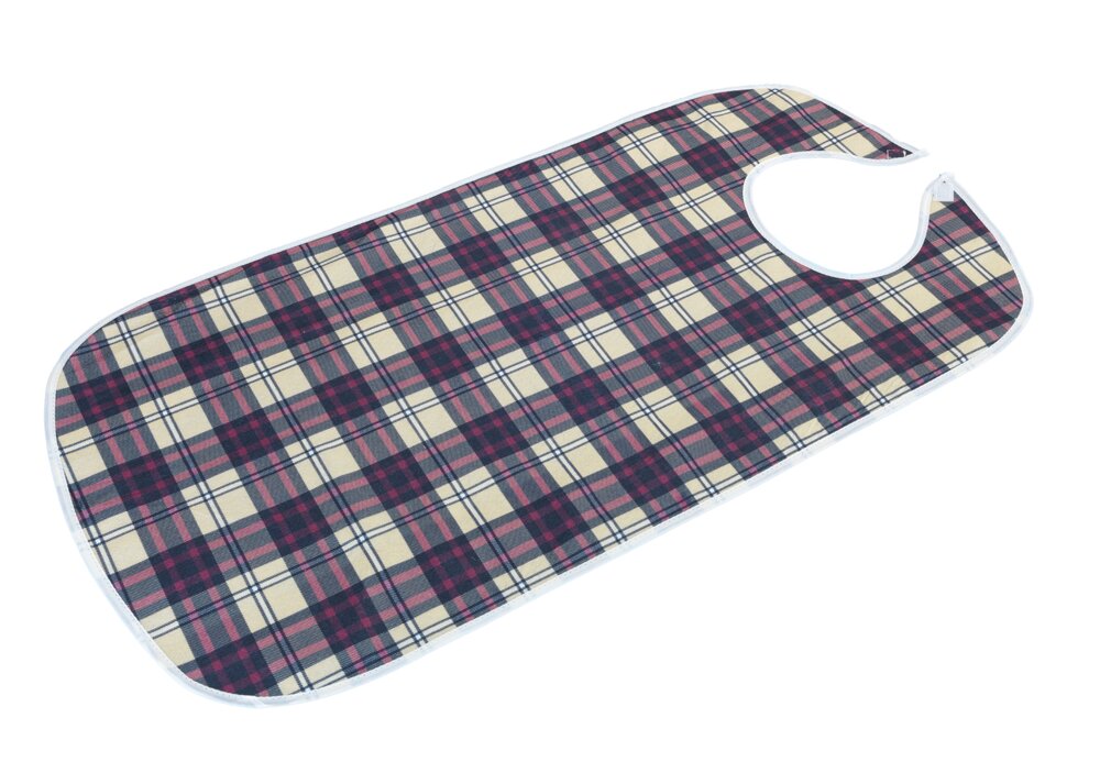 Speiseschürze, braun-rot kariert  waschbar bis 60 °C