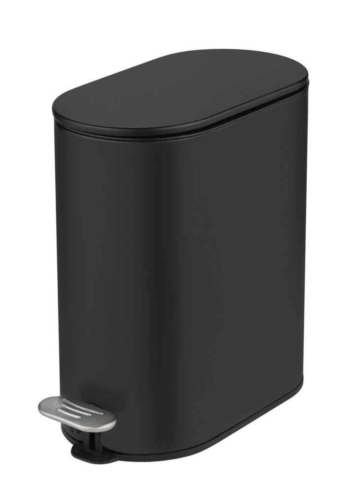 Pedaalemmer Mod. Collungo, 5L, zwart, metaal, 14x28.5x29.5 cm