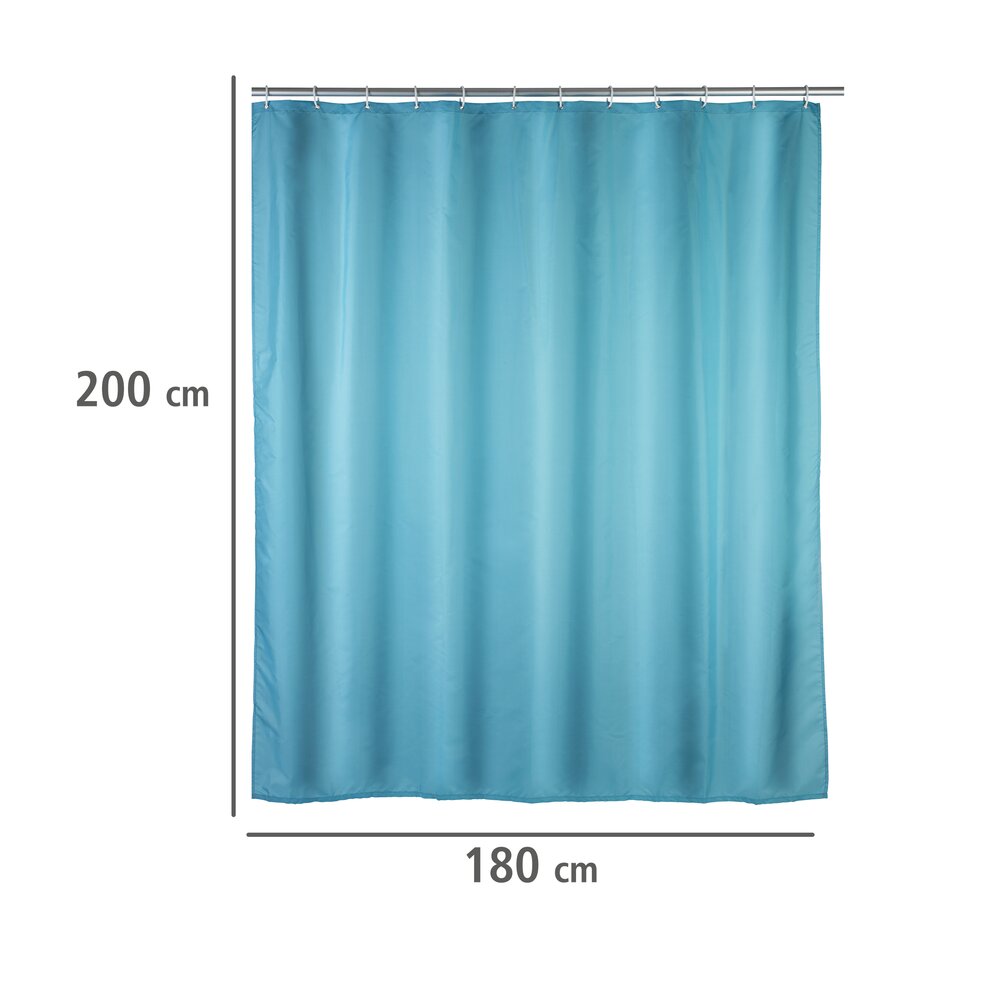 Anti-Schimmel Duschvorhang Uni Light Blue, 180 x 200 cm  waschbar