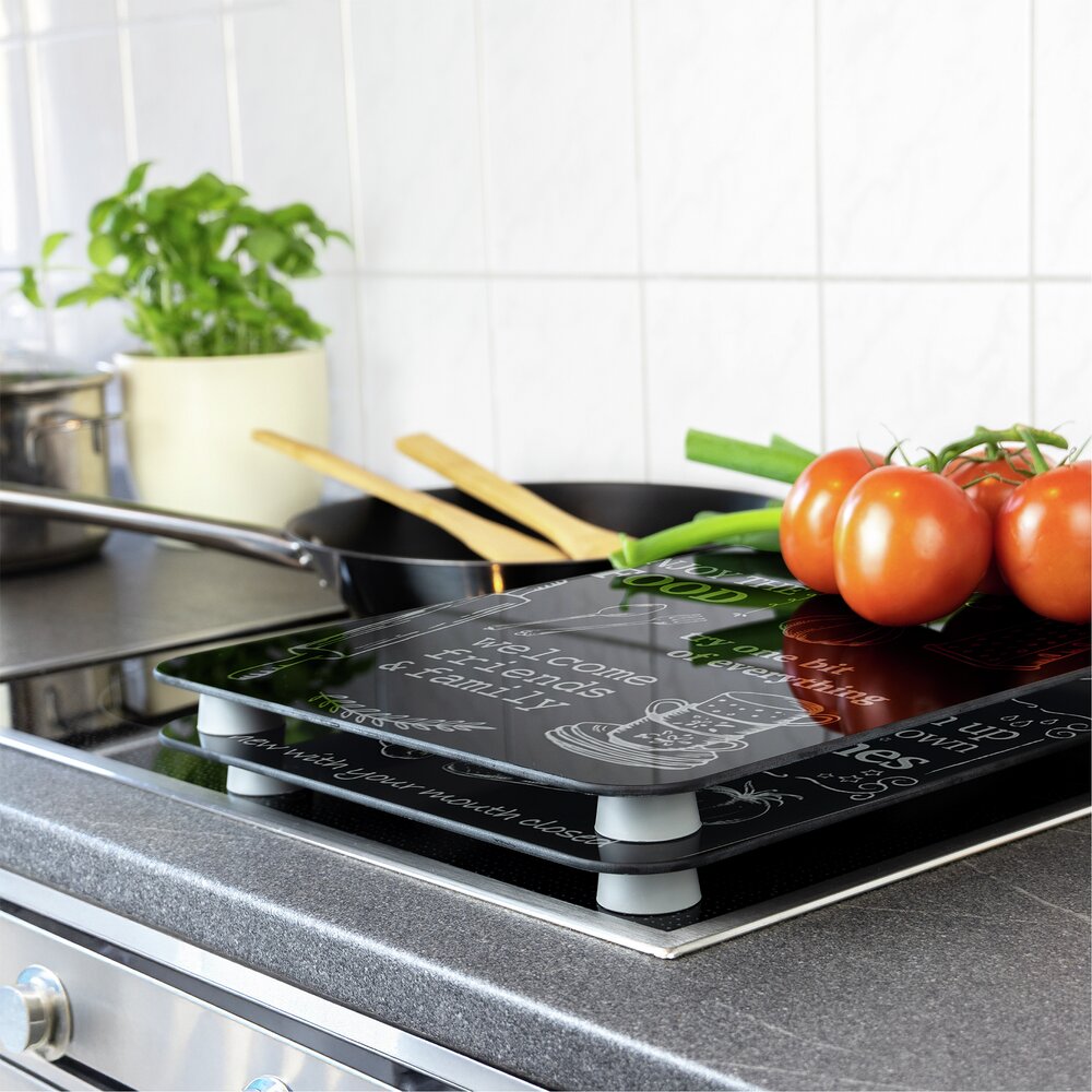 Plaque de Recouvrement Universelle Mod. Kitchen Rules, set de 2  pour tous les types de cuisinières
