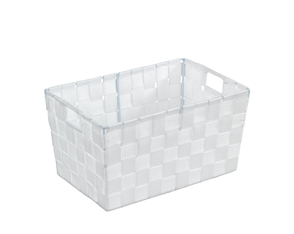 Panier de salle de bains Adria S, blanc  plástico tejido