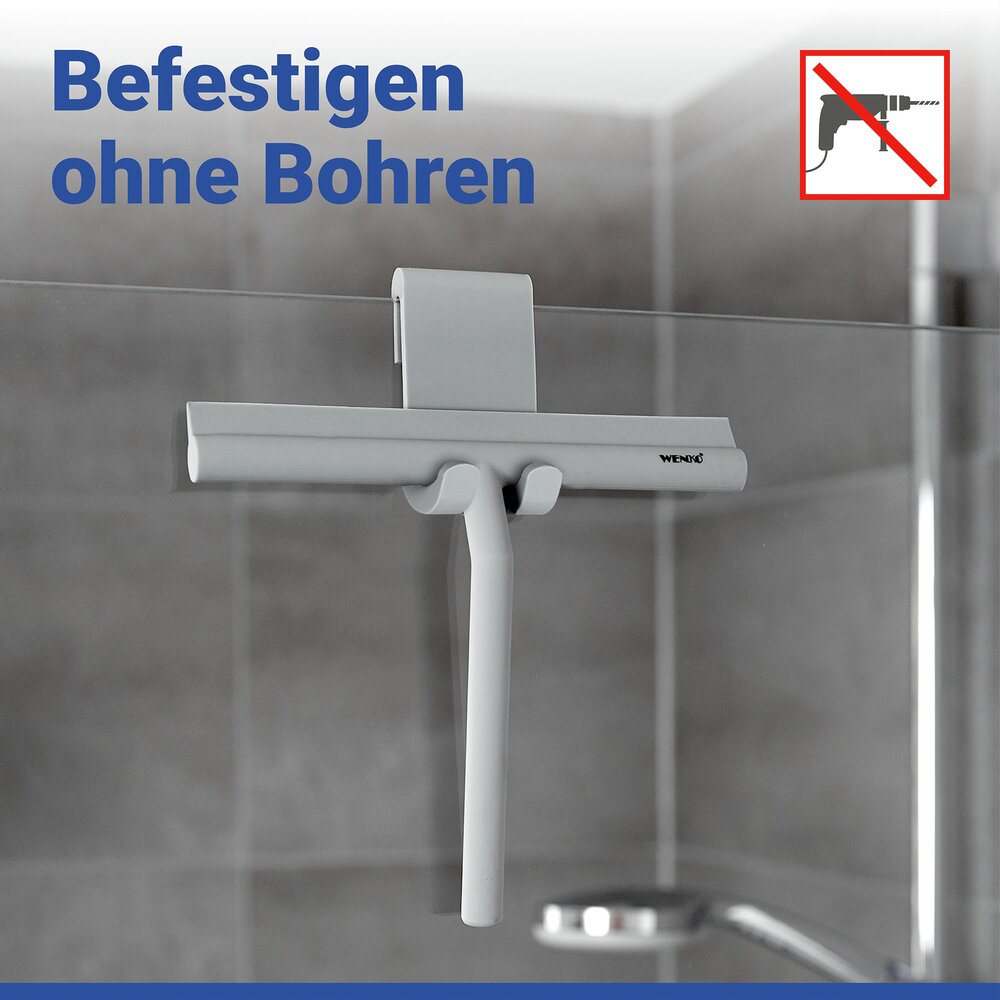 Badezimmerwischer Silikon Mod. Mola  Grau