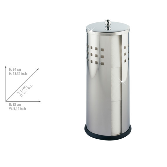 Toiletrolhouder Ancona glanzend roestvrij staal