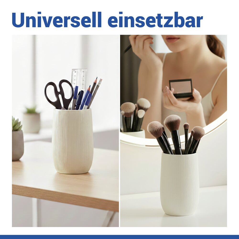 Bad-Accessoire Set Mod. Fablo Creme, 2-teilig  aus hochwertiger Keramik