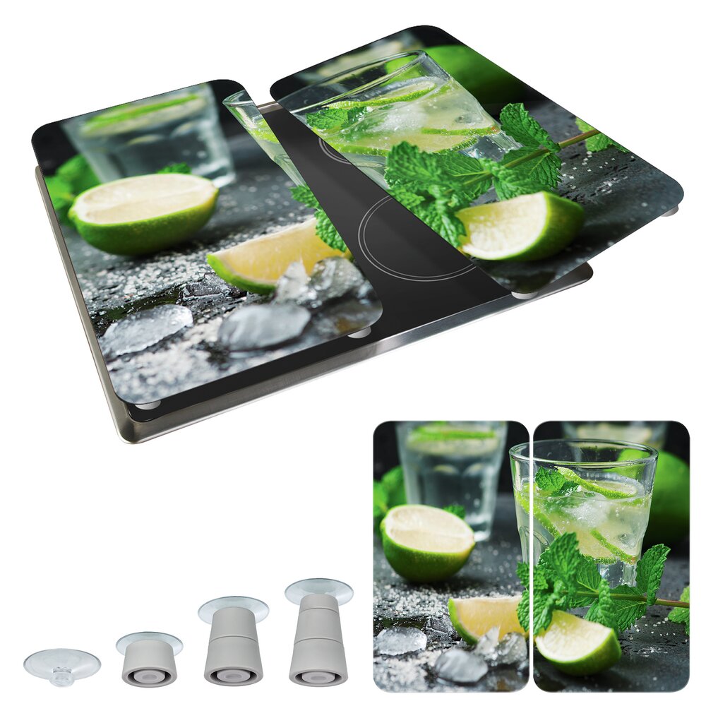 Plaque de Recouvrement Universelle Mod. Mojito, set de 2  pour tous les types de cuisinières