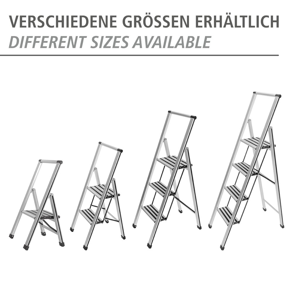 Alu-Design Klapptrittleiter 3-stufig  Haushaltsleiter