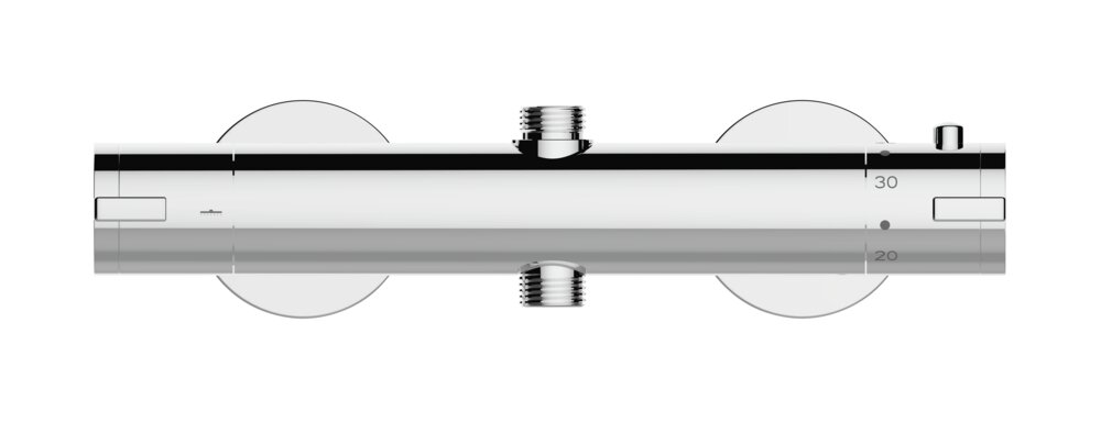 Young Eco douchesysteem met chromen thermostatische mengkraan