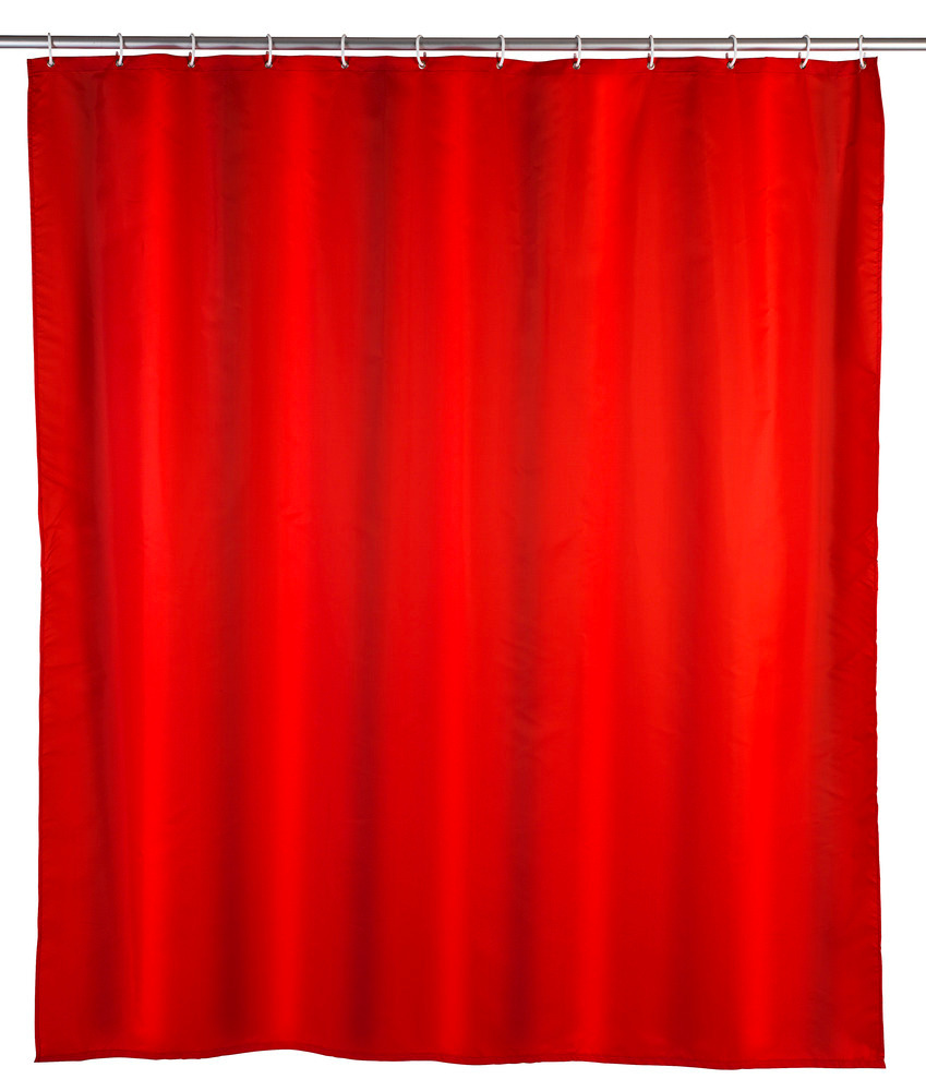 Anti-Schimmel Duschvorhang Uni Red, 180 x 200 cm  waschbar