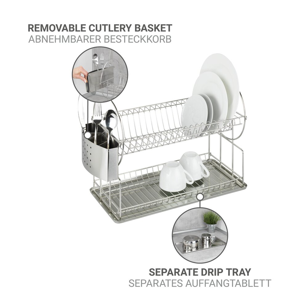 Égouttoir pour vaisselle Exclusif Duo  acier inox