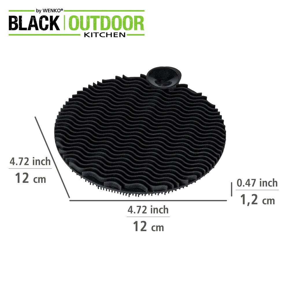 Silikon Spülschwamm Mod. Soft Schwarz 2er Set  Geschirrschwamm mit feiner Noppenstruktur