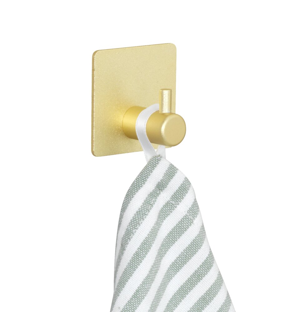 Crochets muraux Ureo Gold, lot de 2  en aluminium