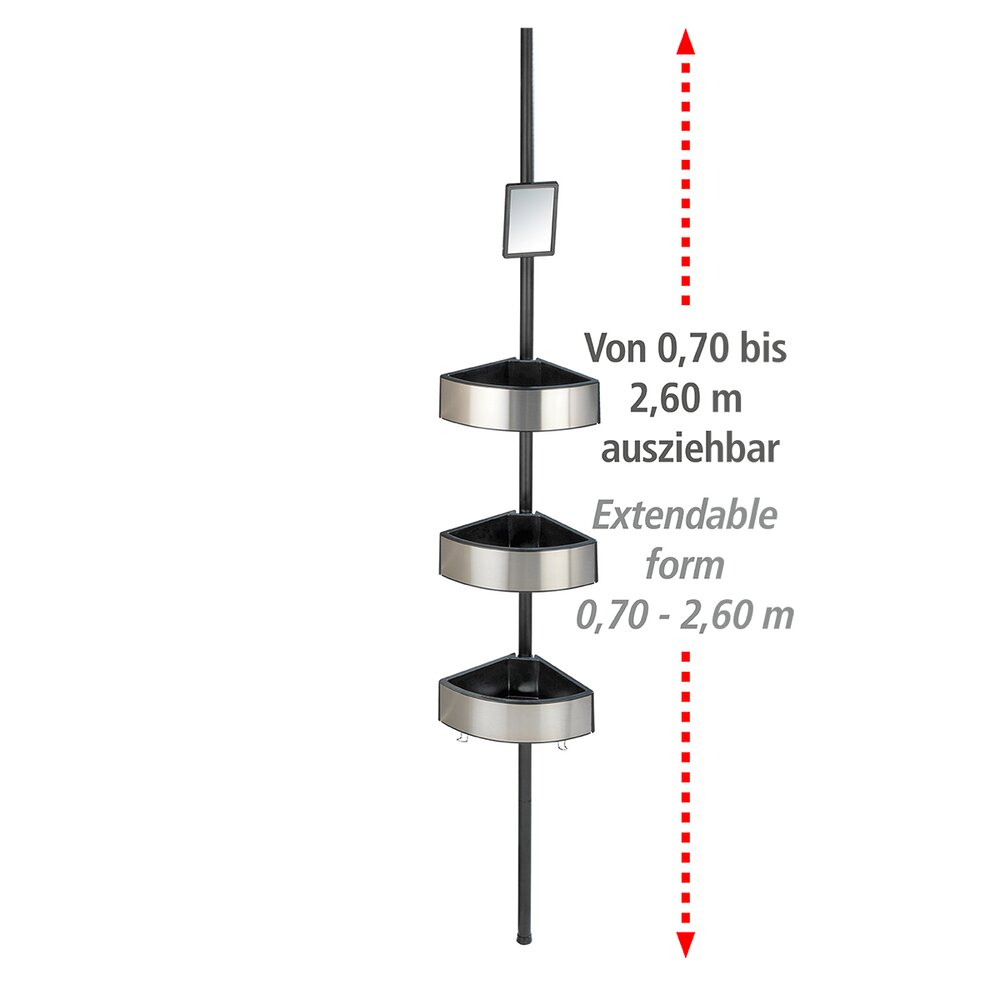 Telescopische douchehoek Premium Big Zwart