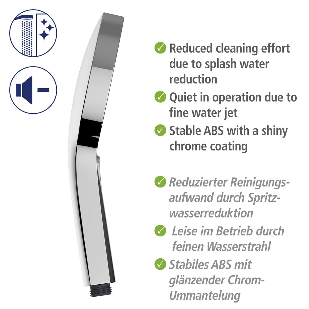 Ensemble pommeau, barre de douche et flexible Softwater  couleur chrome, raccordement facile