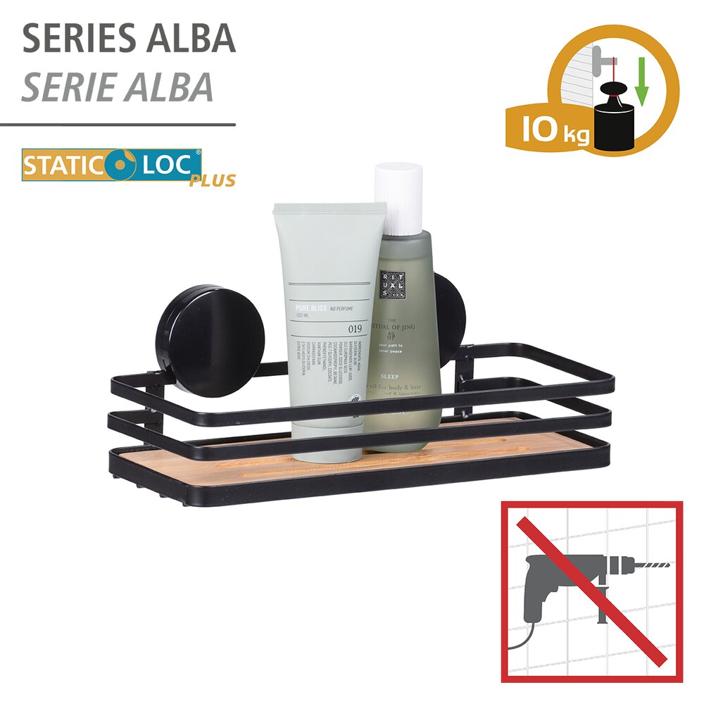Static-Loc® wandrek Mod. Alba, Zwart