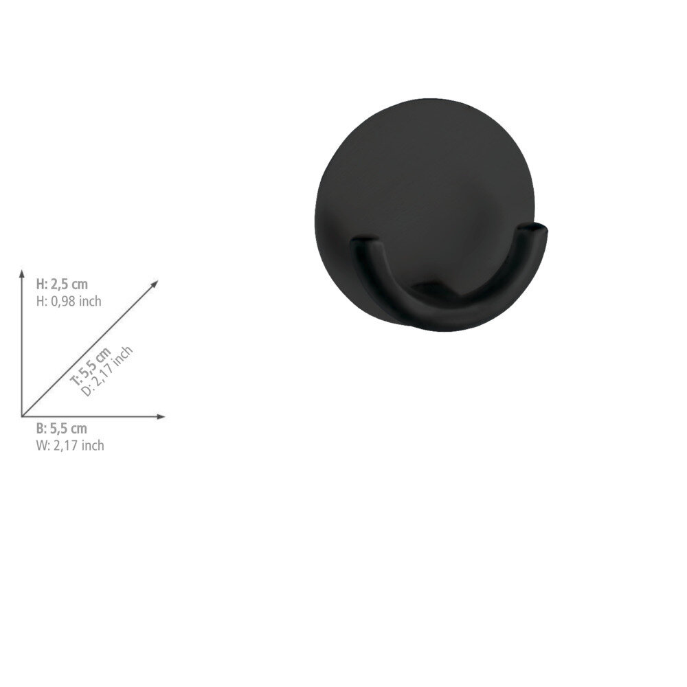 Crochet mural adhésif Rondo  Fixation sans percer