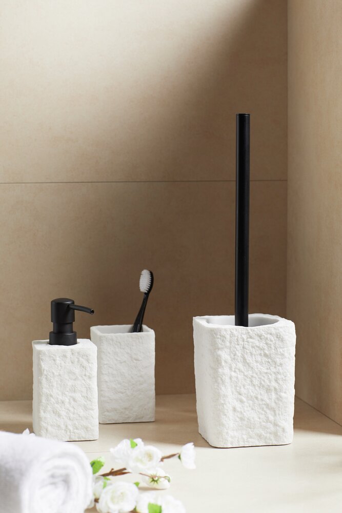 Brosse De Toilette Ida De Bisk – Design élégant, Noir, Polypropylène, Autoportante, 36,5 Cm