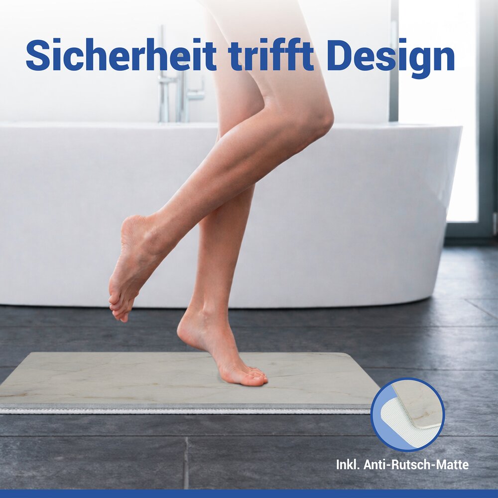 Diatomiet badmat Mod. Itamos, 60 x 39 cm