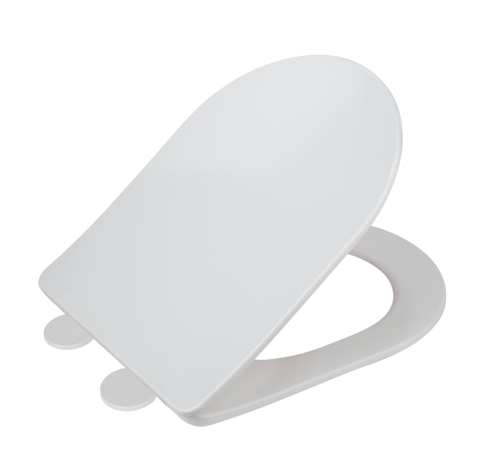 WC-Sitz Mod. Galati Weiß matt  aus Duroplast, Soft-Touch-Effekt