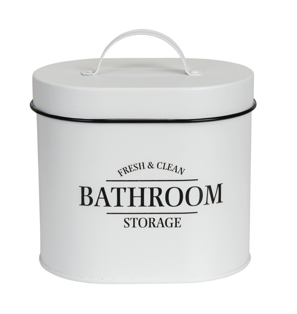 Boîte de bain avec couvercle Pali Blanc, ovale  en acier