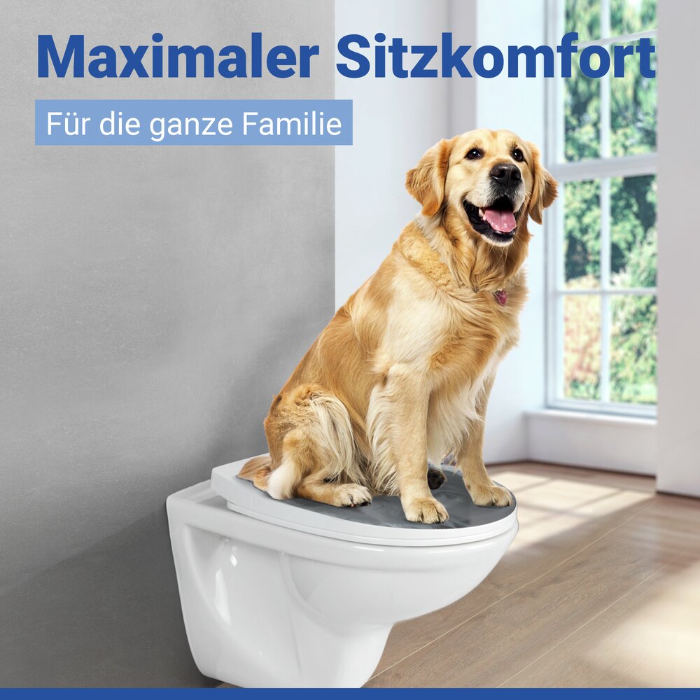 WC-Sitz Mod. Yak mit Hochglanz-Oberfläche  Toilettensitz mit Absenkautomatik