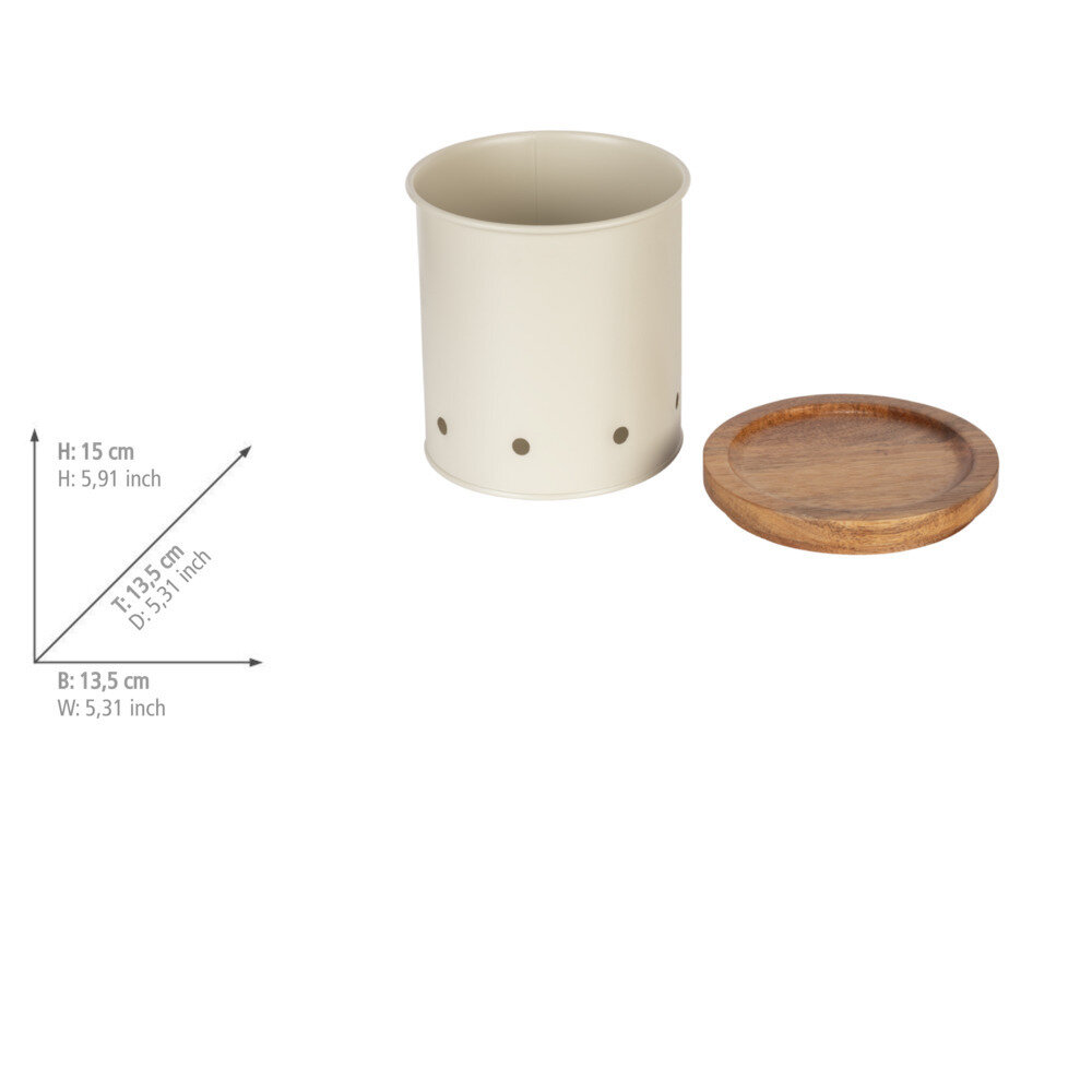 Aufbewahrungsdosen Mod. Aria, 1,6 L, 2er Set  aus pulverbeschichtetem Metall