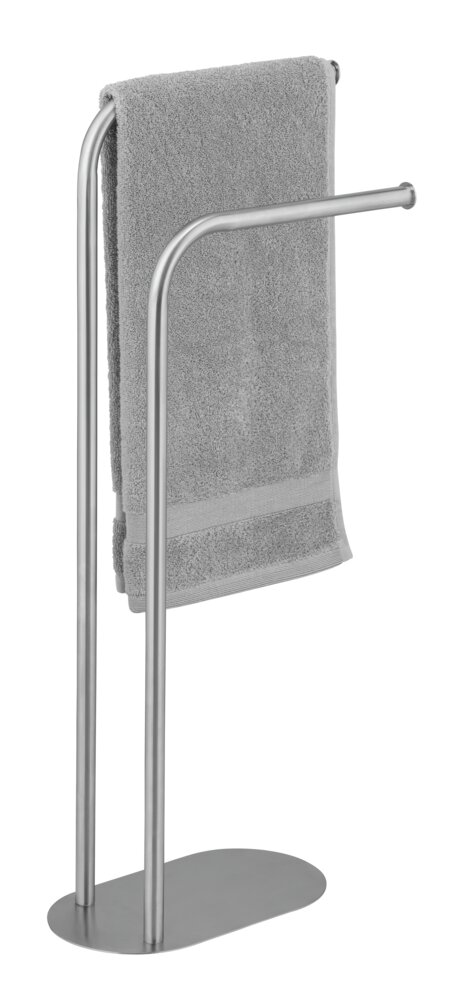 Handtuchständer Mod. Levante, satiniert, Edelstahl, 30x79x17 cm  freistehend, platzsparend, modernes Design