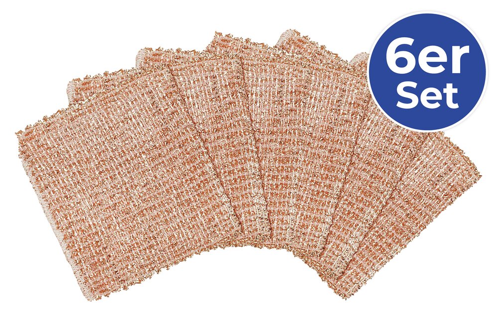 Kupfertuch, 6er Set  solide und rostfrei