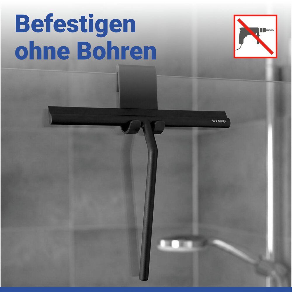 Badkamerwisser Mola silicone XXL zwart