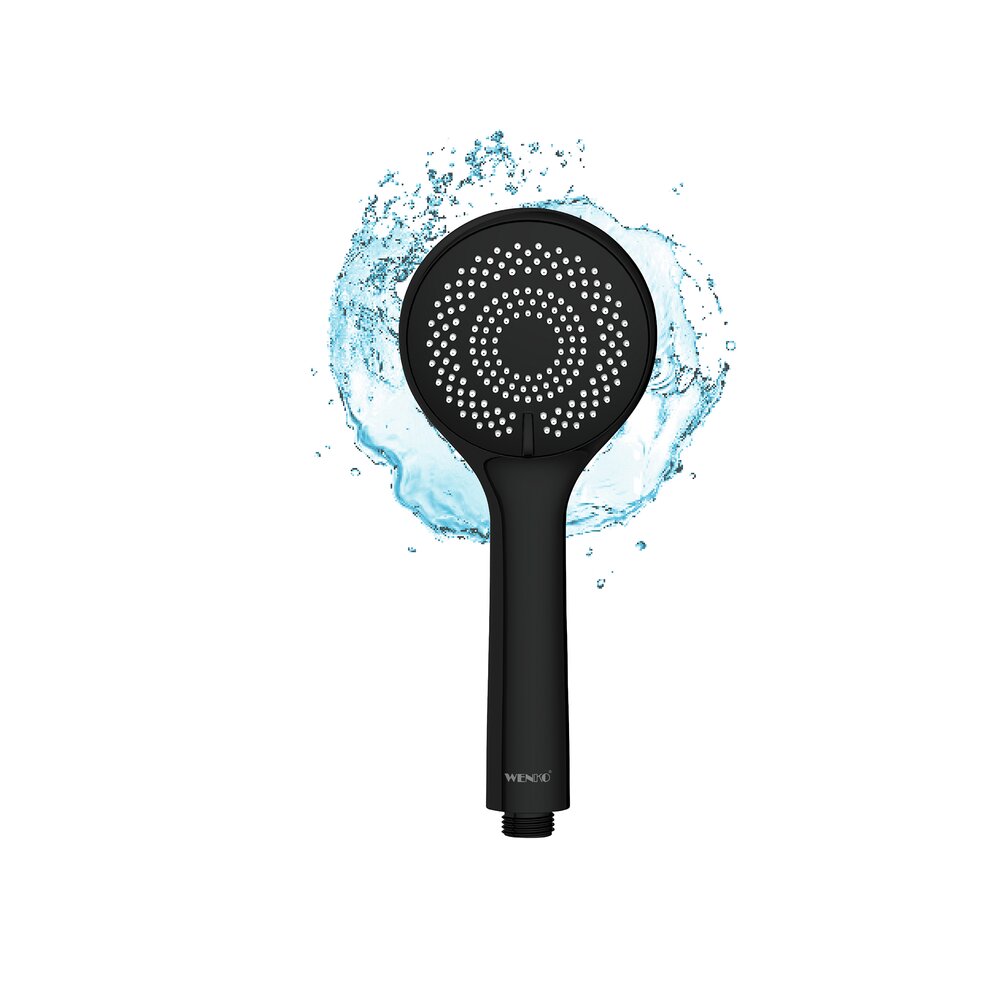 Duschkopf Watersaving Schwarz matt  Ø 9,5 cm