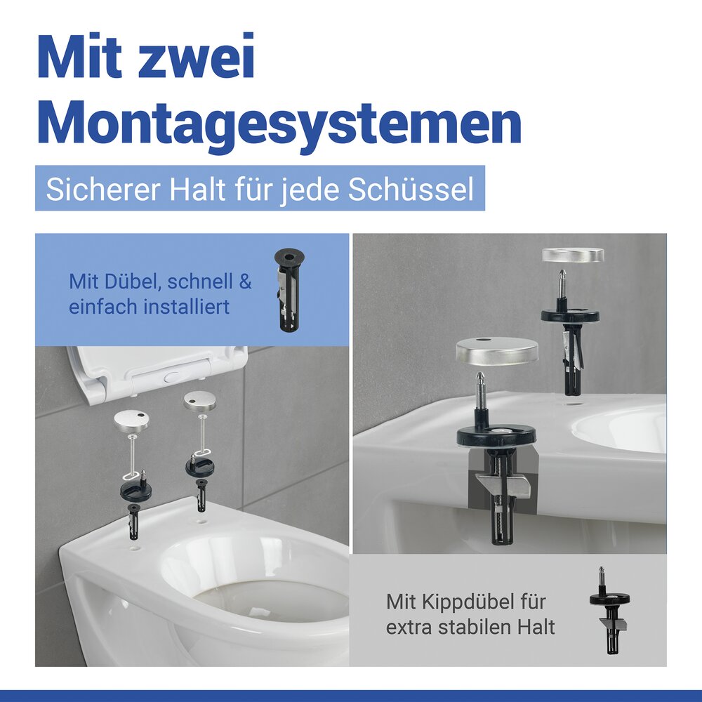 Abattant de WC Mod. Gatteo DuroUnbreakable®, blanc  100 % incassable, avec frein de chute